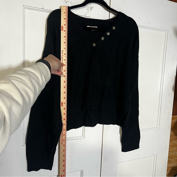 PacSun LA Hearts Cropped Sweater Black Size Large - Picture 5 of 6